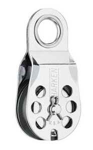 Harken Wireblok 38 mm enkelt, eyelets øje
