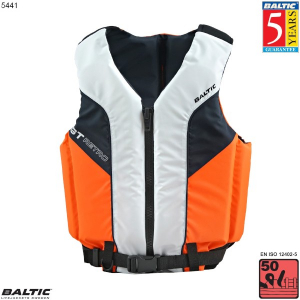 GT Retro sejlervest-Orange-Navy-Hvid-XSmall-67-87 cm. bryst