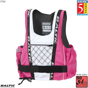 Dinghy Pro Jolle-, Kajak-, SUP vest-Rosa-Hvid-XSmall-55-78 cm. bryst