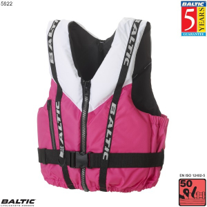 Genua Sejlervest-Hvid/Rosa-XSmall-55-78 cm. bryst